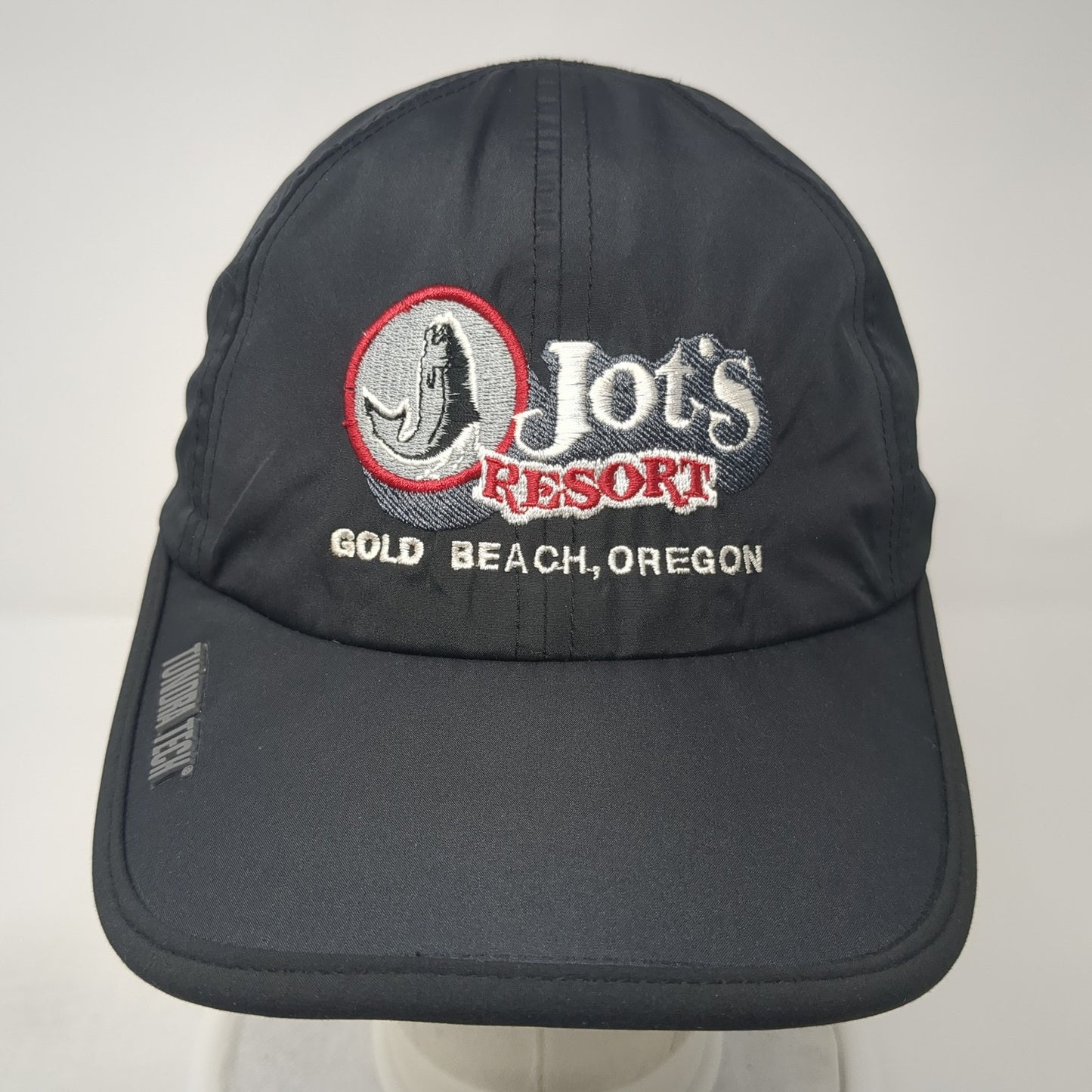 Jot's Resort Gold Beach Oregon Strapback Hat Black One Size Drift Creek
