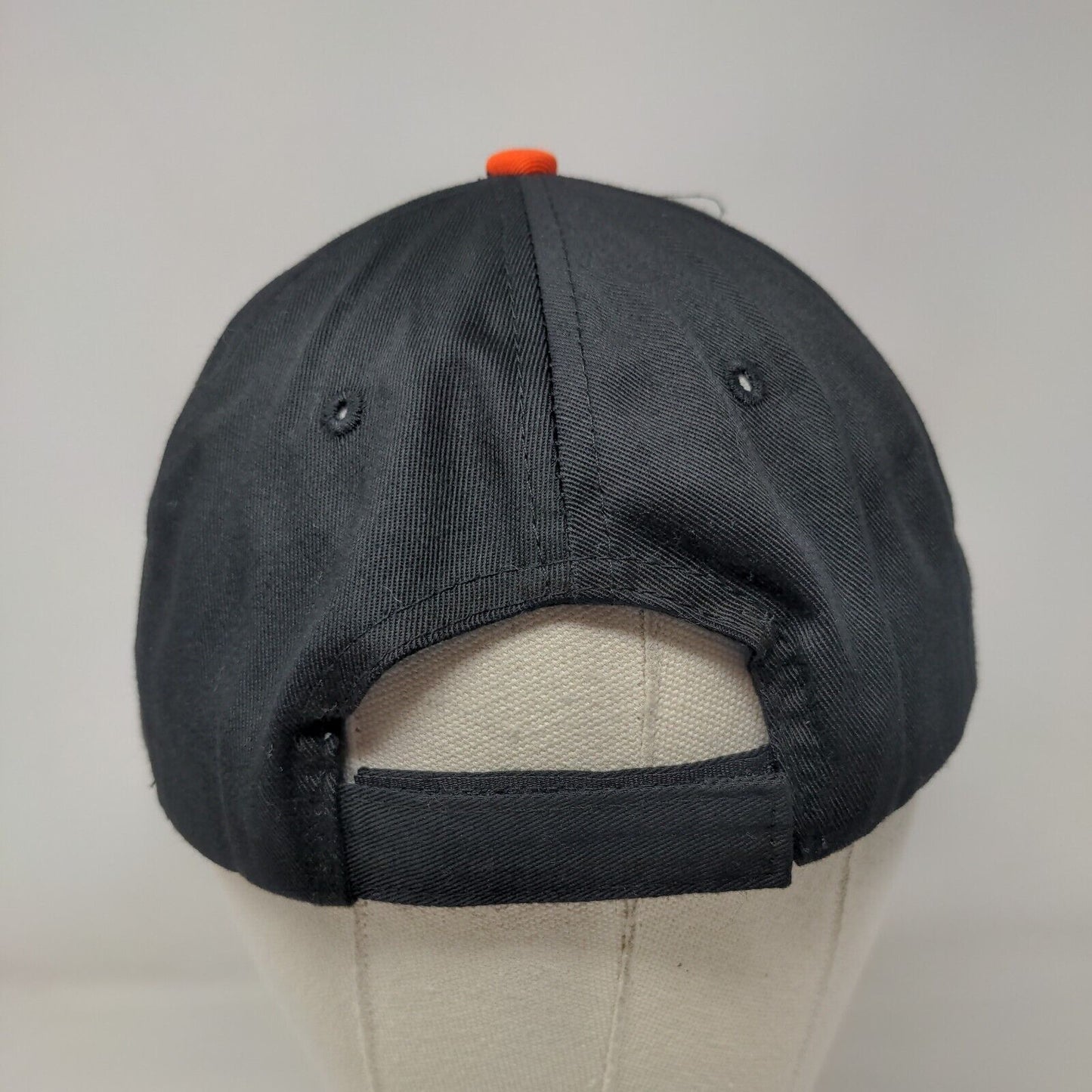 STIHL Strapback Hat Black One Size Adjustable Embroidered Vented Holes 6 Panel