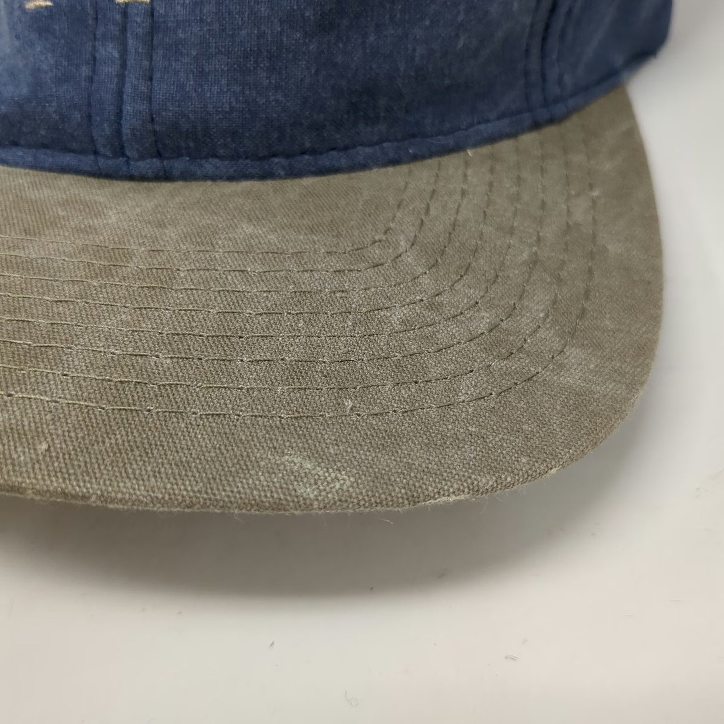 Kati Baseball Cap Blue One Size Apple Logo Slideback Two Tone Hat Vintage