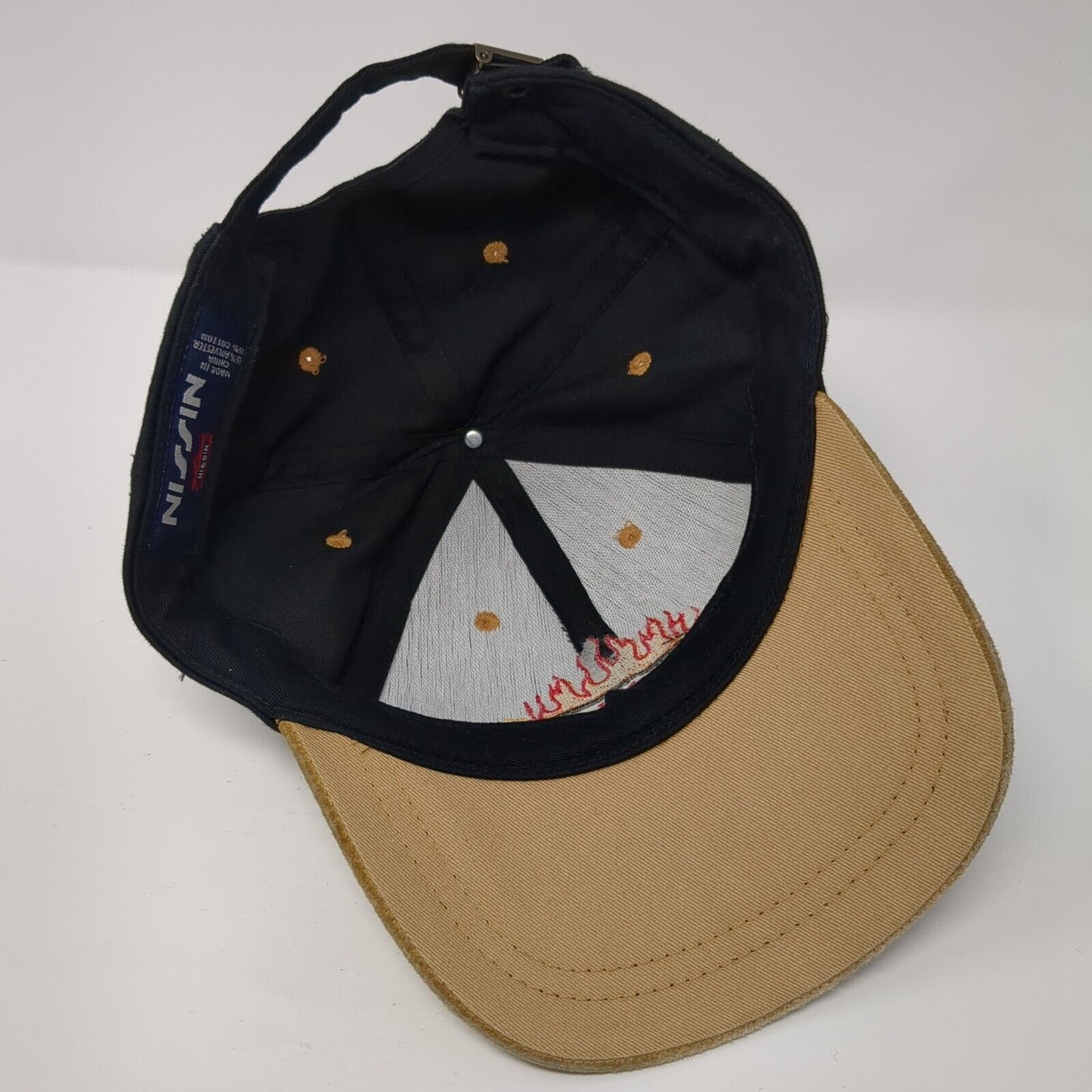 Camp Wilson BBQ Slideback Hat Black One Size Colorblock 6 Panel Nissin