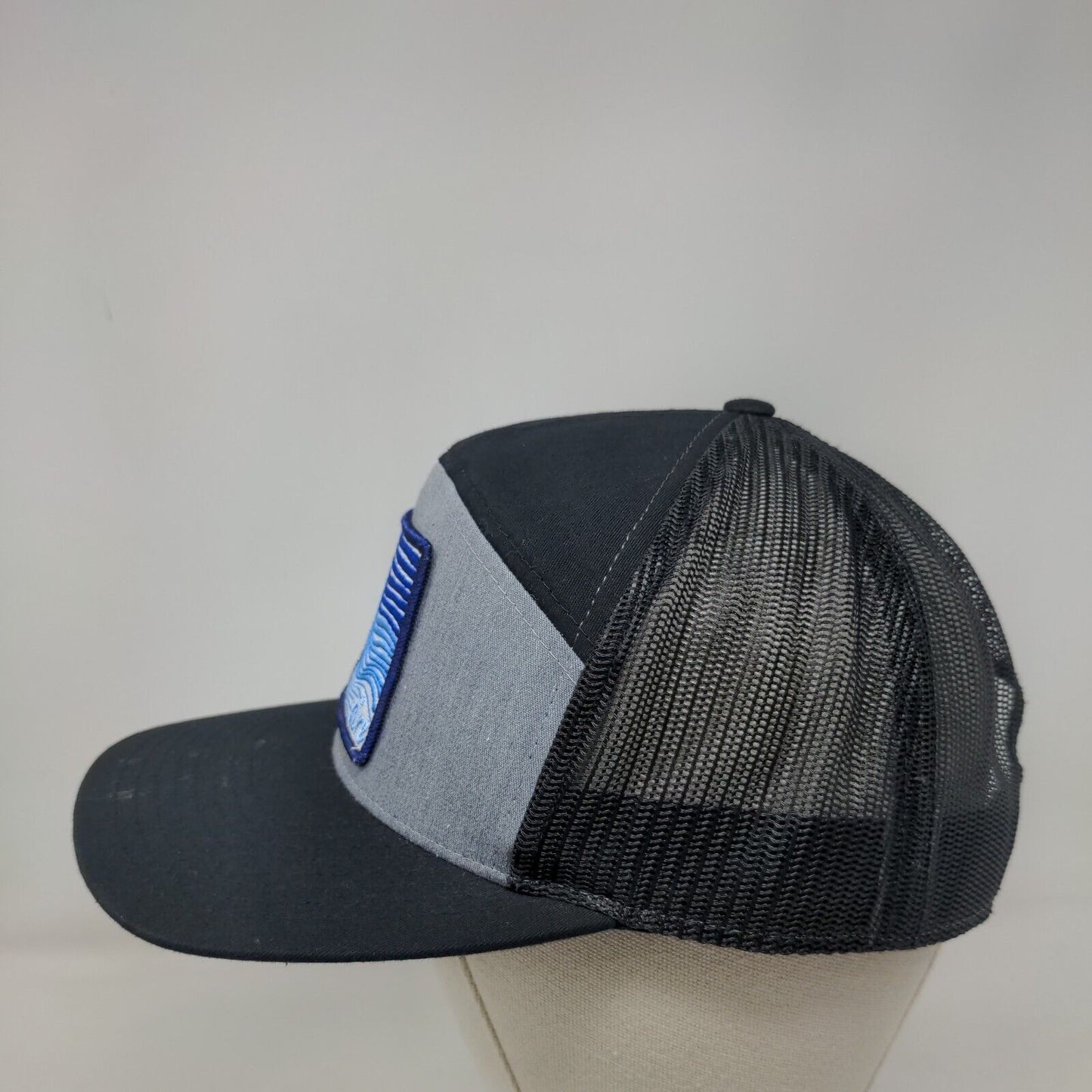 Aire Patch Snapback Mesh Back Trucker Hat Black One Size Richardson