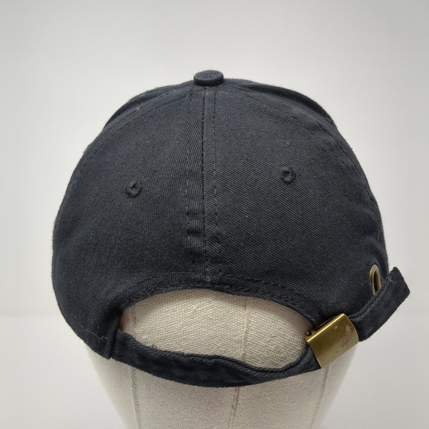 Mrs. Slideback Hat Black One Size Adjustable Embroidered 6 Panel Cotton