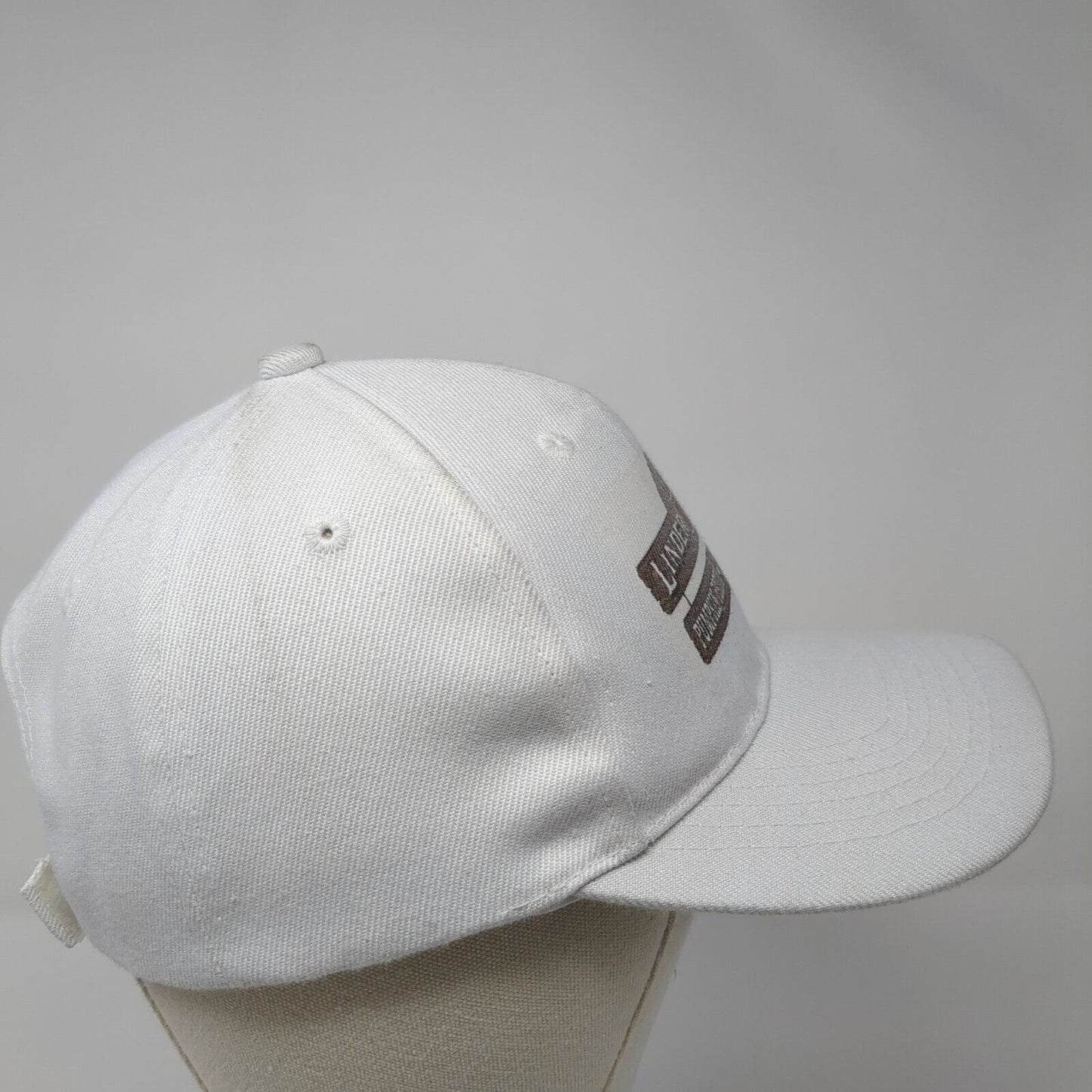 Linder Farms Pumpkin Patch Corn Maze More Strapback Hat White OS Adjustable