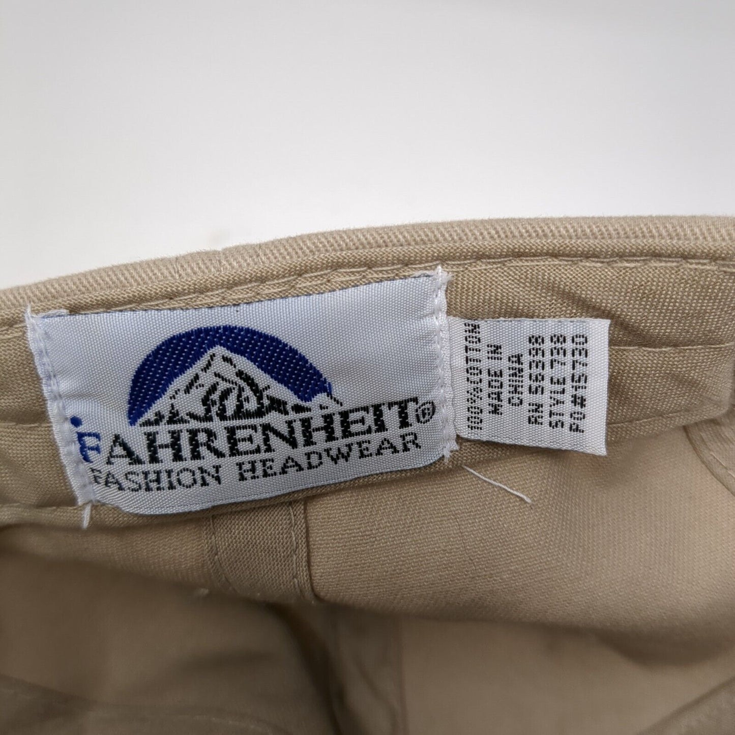 Belveal Construction Slideback Hat Tan One Size Adjustable Fahrenheit