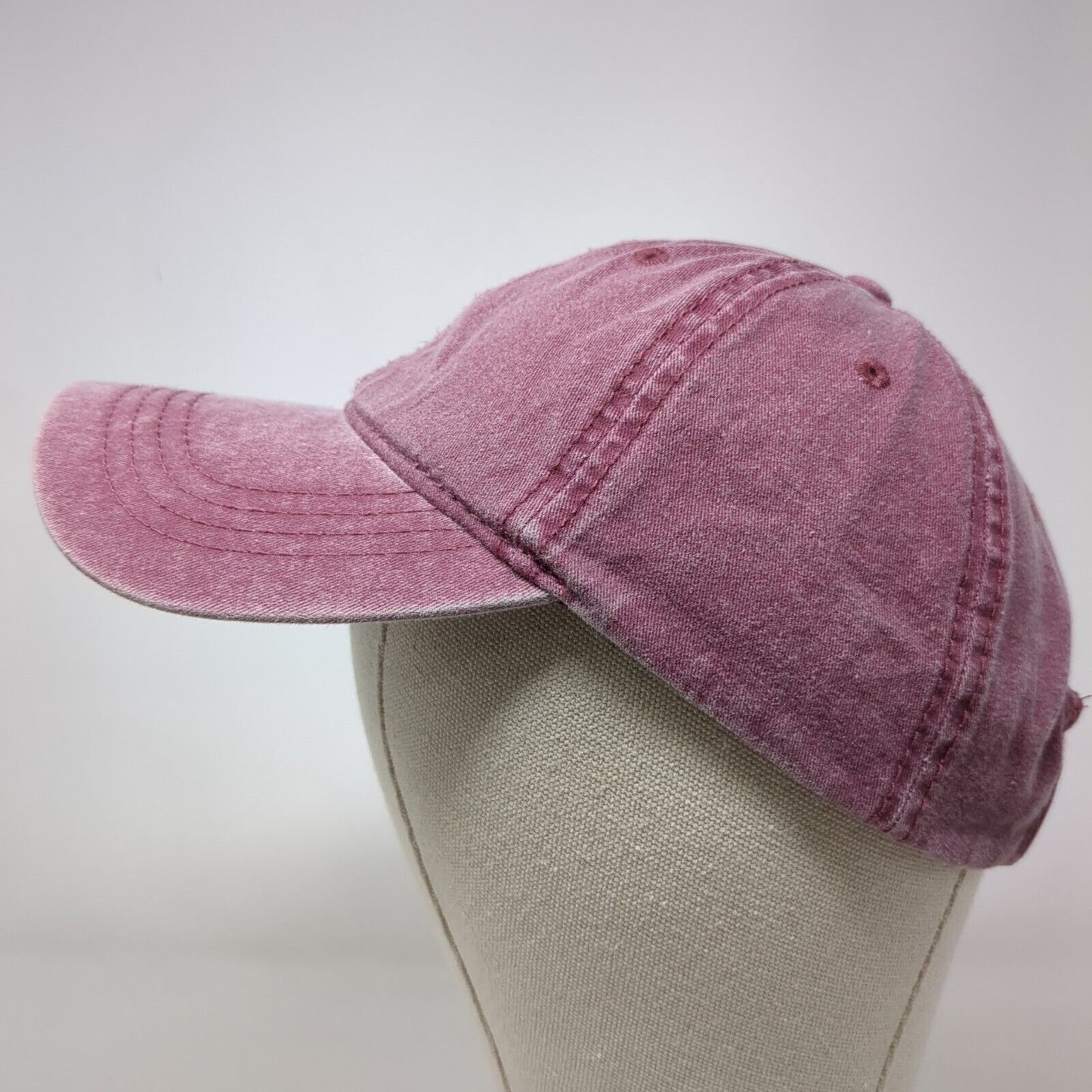 Otto Slideback Hat Red One Size Adjustable Solid 6 Panel Blank Outdoor