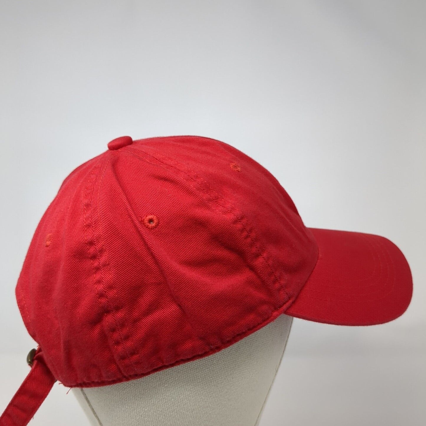 Lunada Bay Slideback Hat Red One Size Adjustable Vented Holes 6 Panel Blank