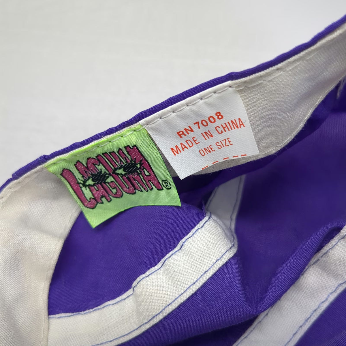 Laguna Baseball Cap Purple One Size Surfer Side Patch Nylon Elastic Back Hat