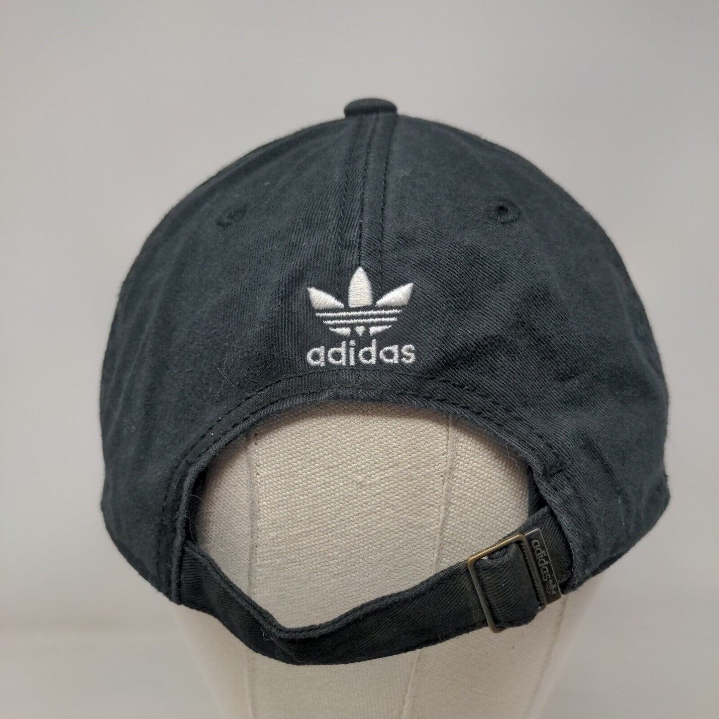 Adidas Slideback Hat Black OSFM Embroidered Trefoil Adjustable 6 Panel