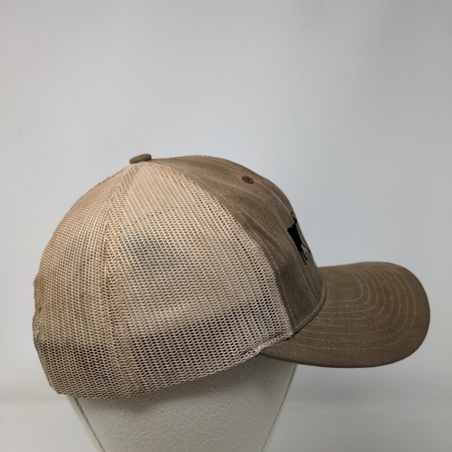 Richland Creek Farms Saluda SC Snapback Trucker Hat Brown One Size Mesh Back