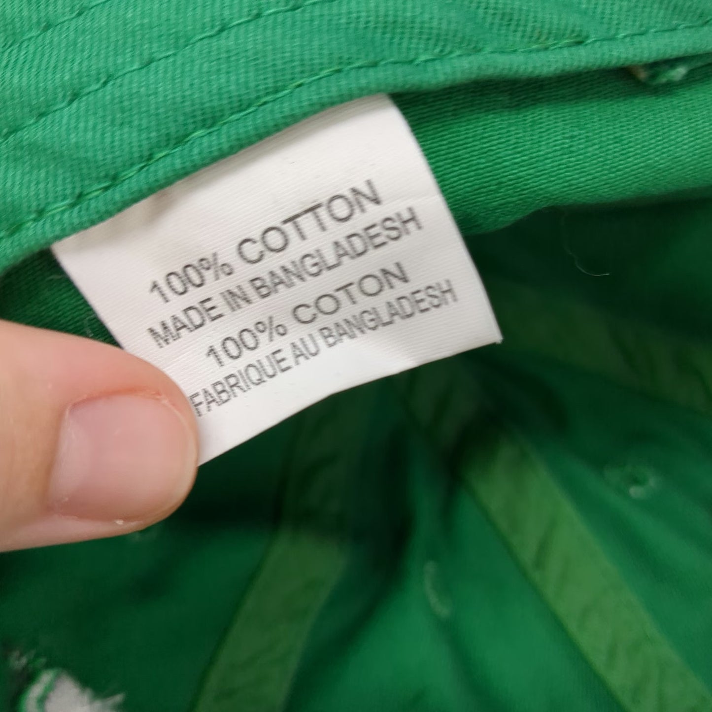 Baseball Cap Green White One Size eez CO Logo Slideback Cotton Hat Embroidered