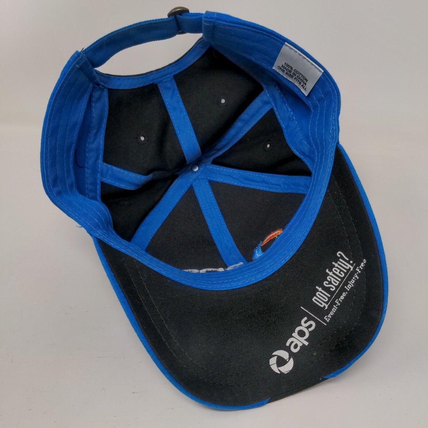 APS Slideback Hat Multicolor OSFA Adjustable Embroidered 6 Panel Cotton
