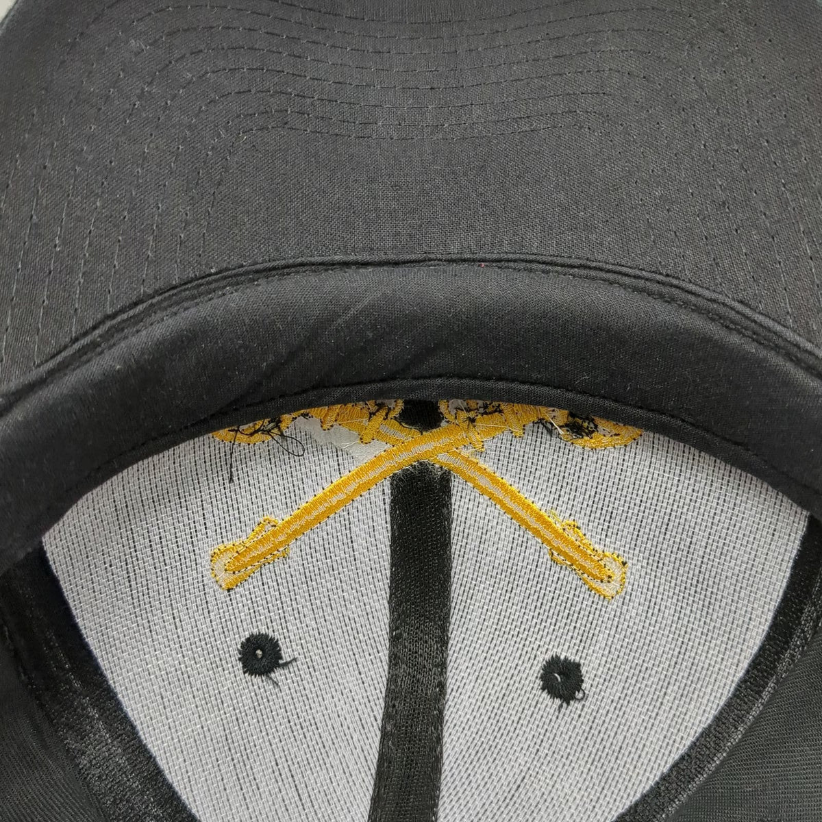 Mitchell Proffitt Snapback Black One Size Hat Crossed Sabers Cavalry Distressed