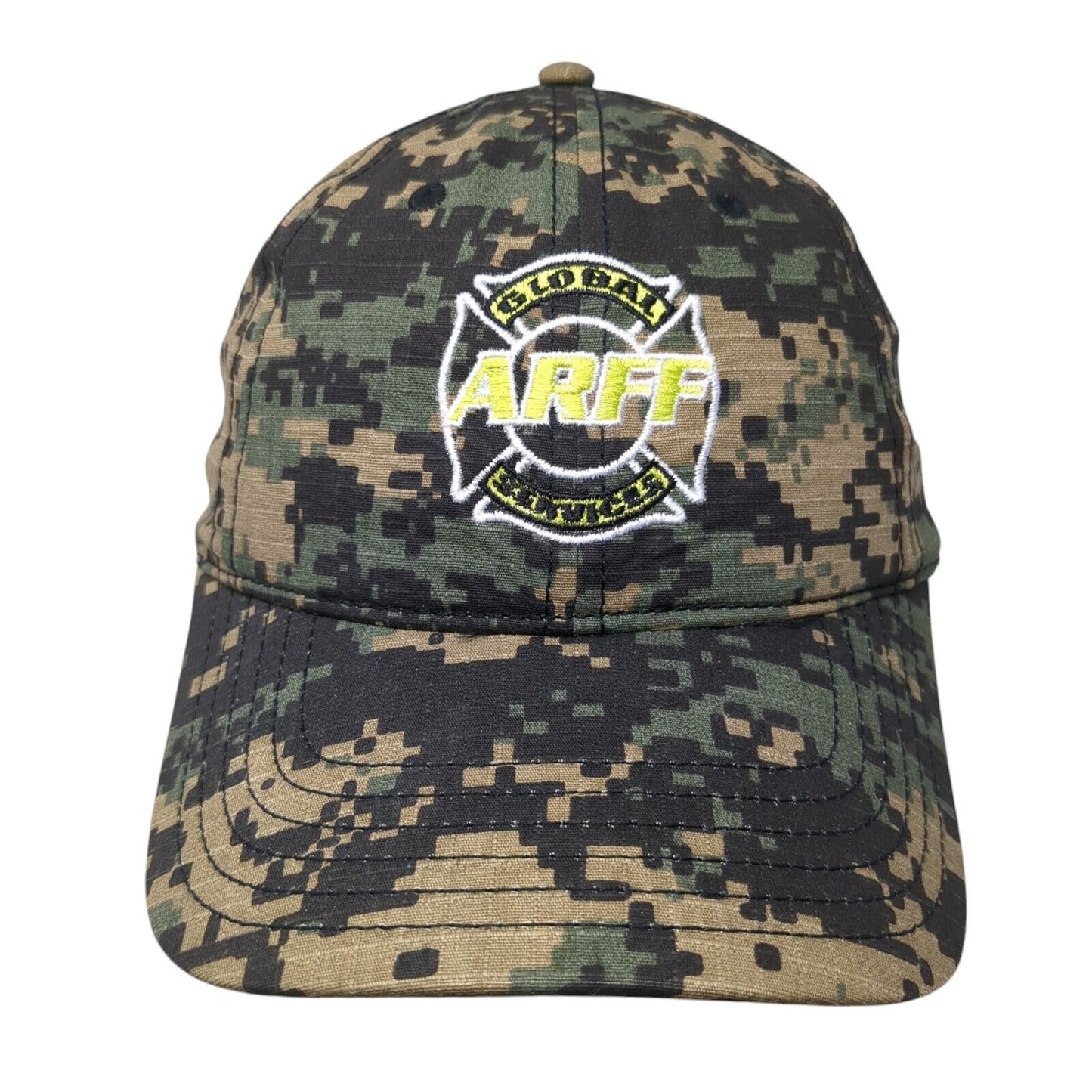 ARFF Global Services Strapback Hat Camouflage OS Adjustable Embroidered Otto