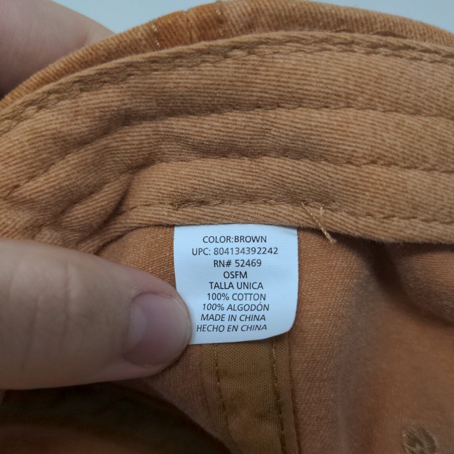Unbranded Slideback Hat Brown OSFM Blank 6 Panel Outdoor