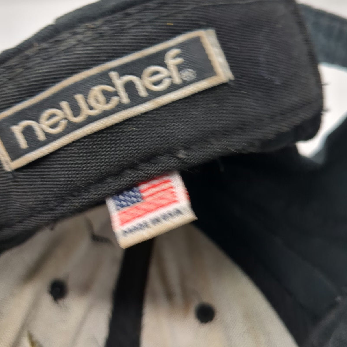 Neuchef Baseball Cap Black One Size Air Force Food Beverage Hat USA Slideback