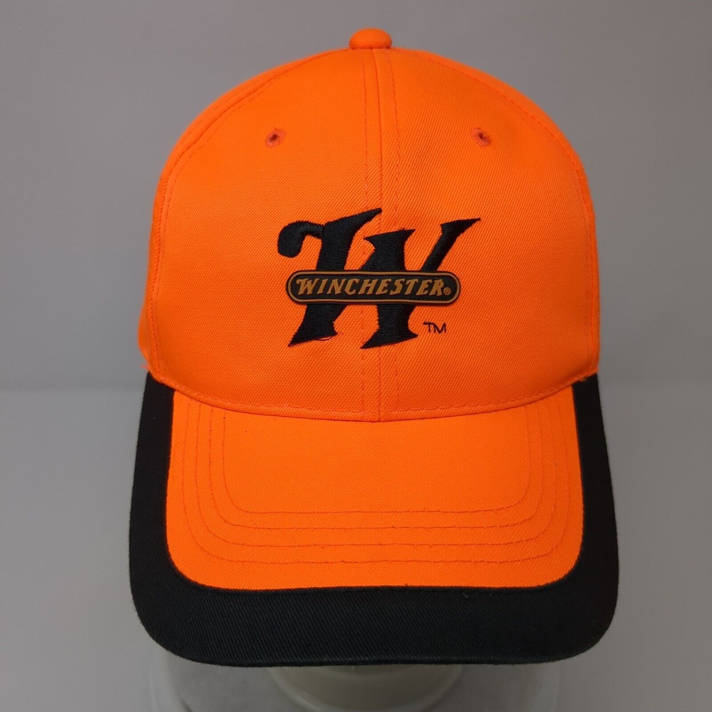 Winchester Slideback Hat Orange OSFA Adjustable Embroidered Signatures