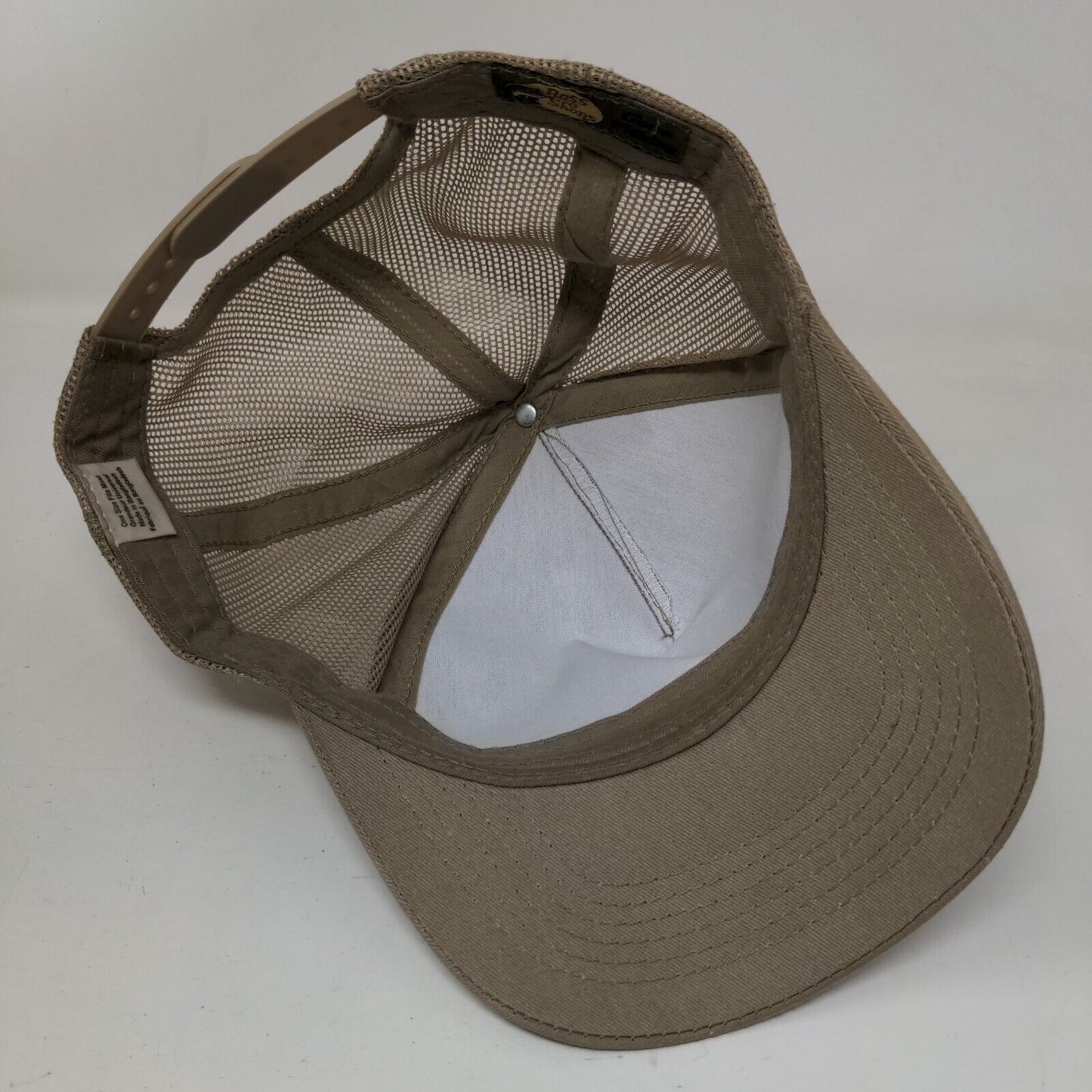Bass Pro Shops Snapback Mesh Back Trucker Hat Tan OSFM Gone Fishing