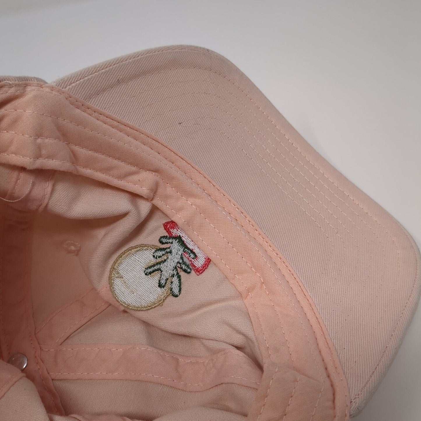 Mighty Fine Slideback Hat Pink One Size Adjustable Embroidered 6 Panel Cotton