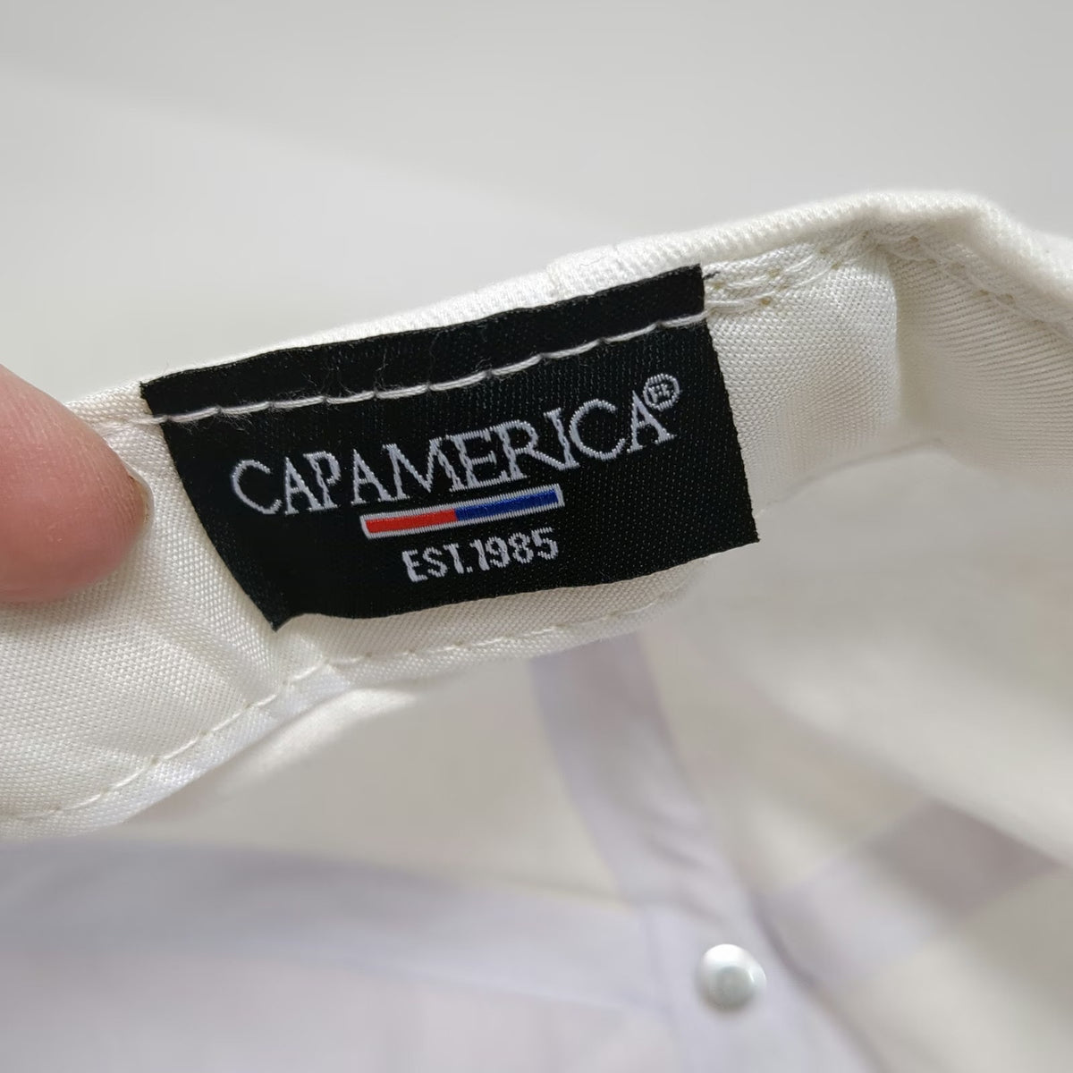 Cap America Baseball Cap White One Size Capital One Embroidered Strapback Hat