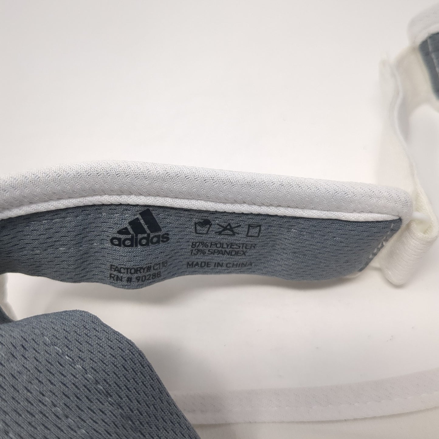 Adidas Climalite Sun Visor Hat White One Size Adjustable Strap Lightweight