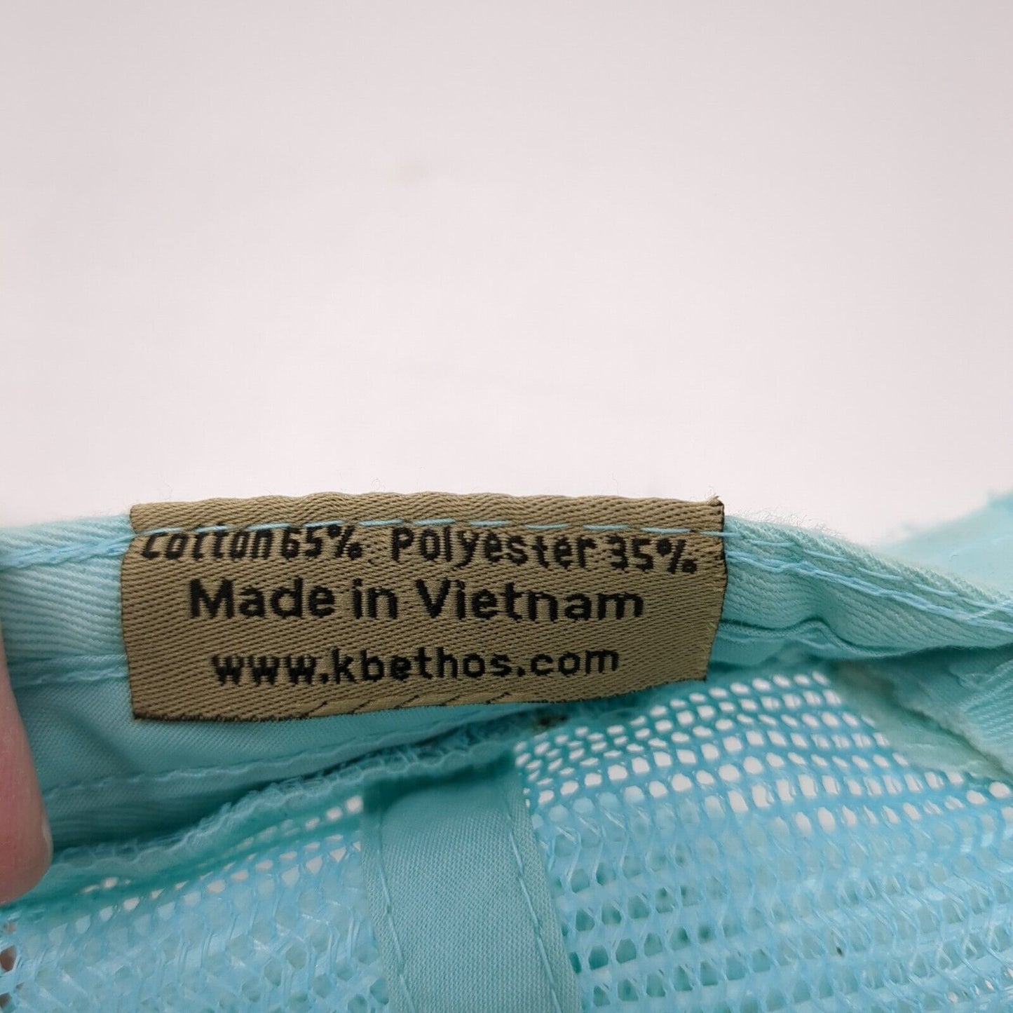 KB ETHOS Vintage Strapback Trucker Hat Ponytail Blue One Size Mesh Back