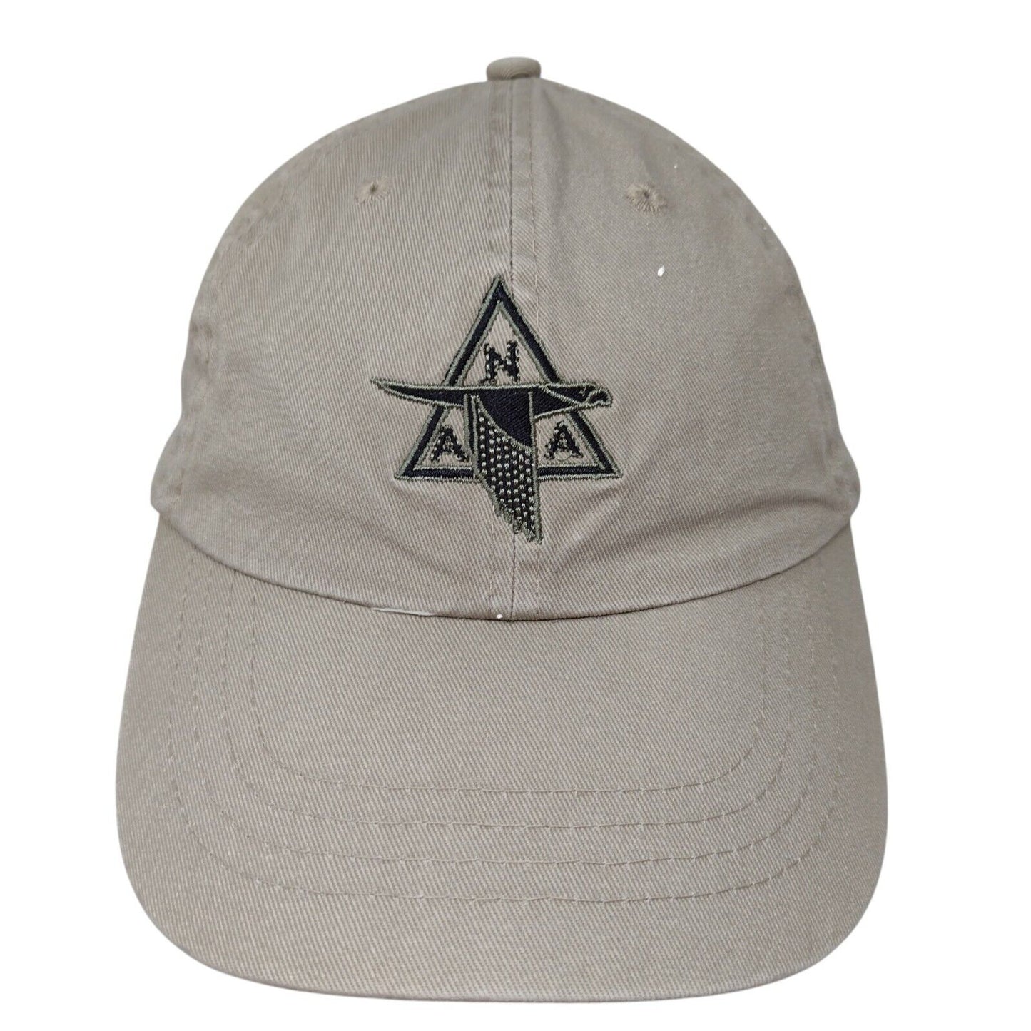 Ana Strapback Hat Tan One Size Adjustable Embroidered 6 Panel Port & Company