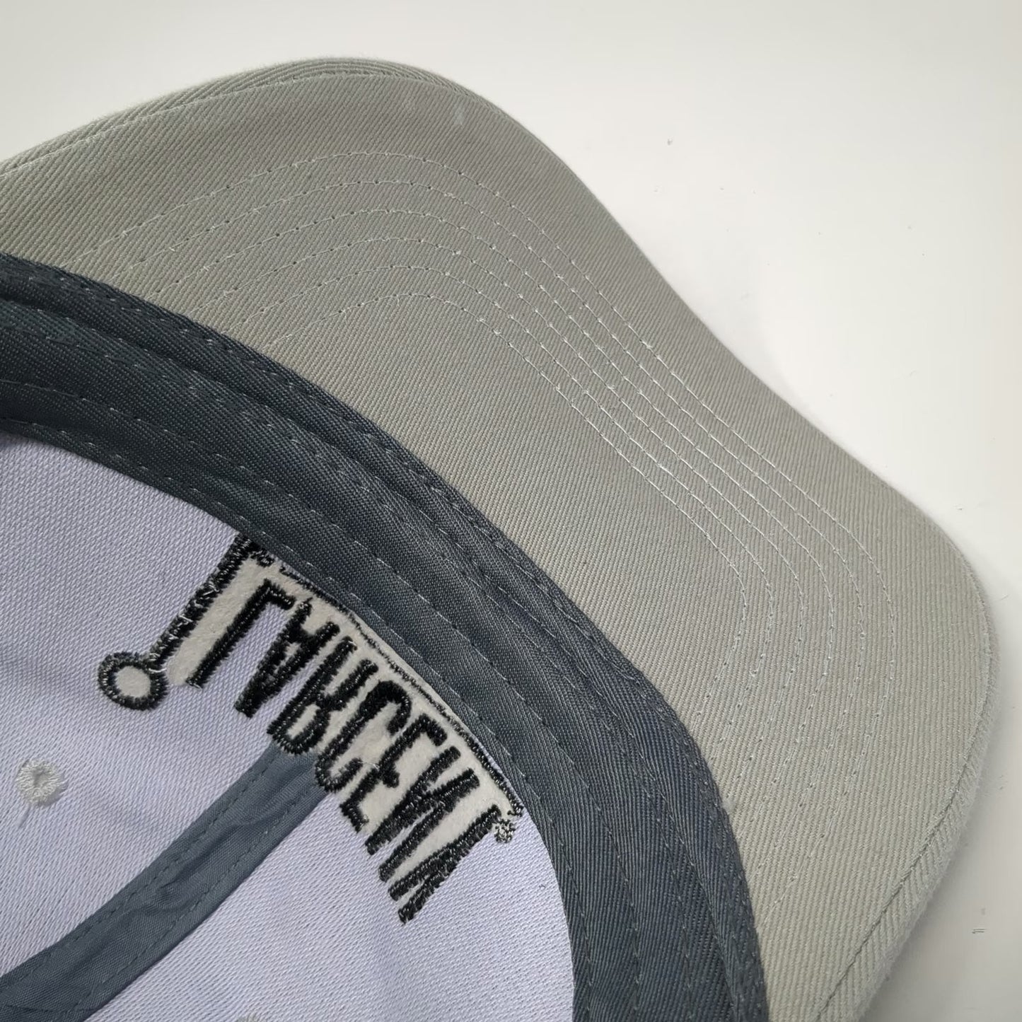 Larceny Bourbon Gray One Size Trucker Hat John E Fitzgerald Mesh Snapback Logo
