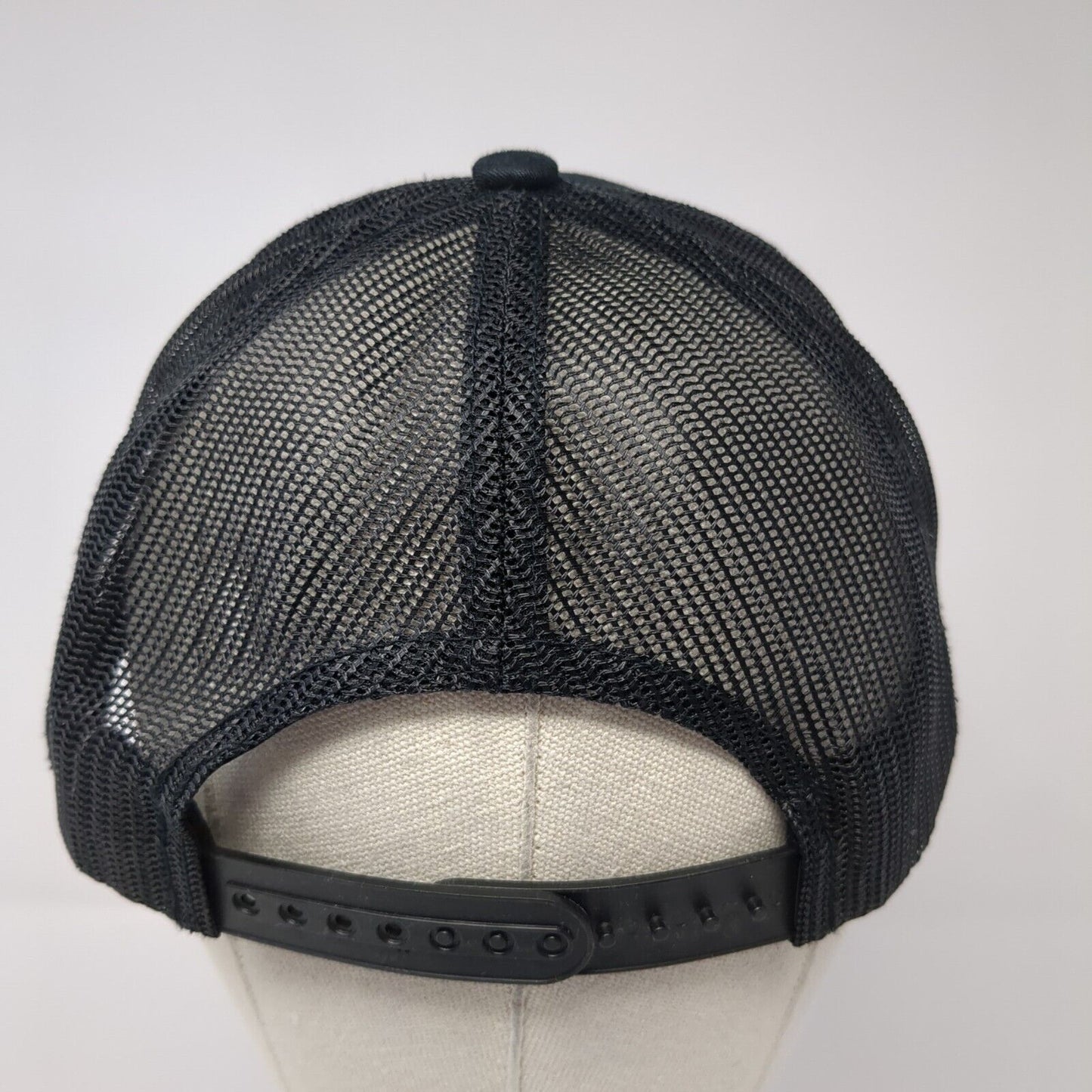Wolf One Farms Snapback Mesh Back Trucker Hat Black One Size Yupoong