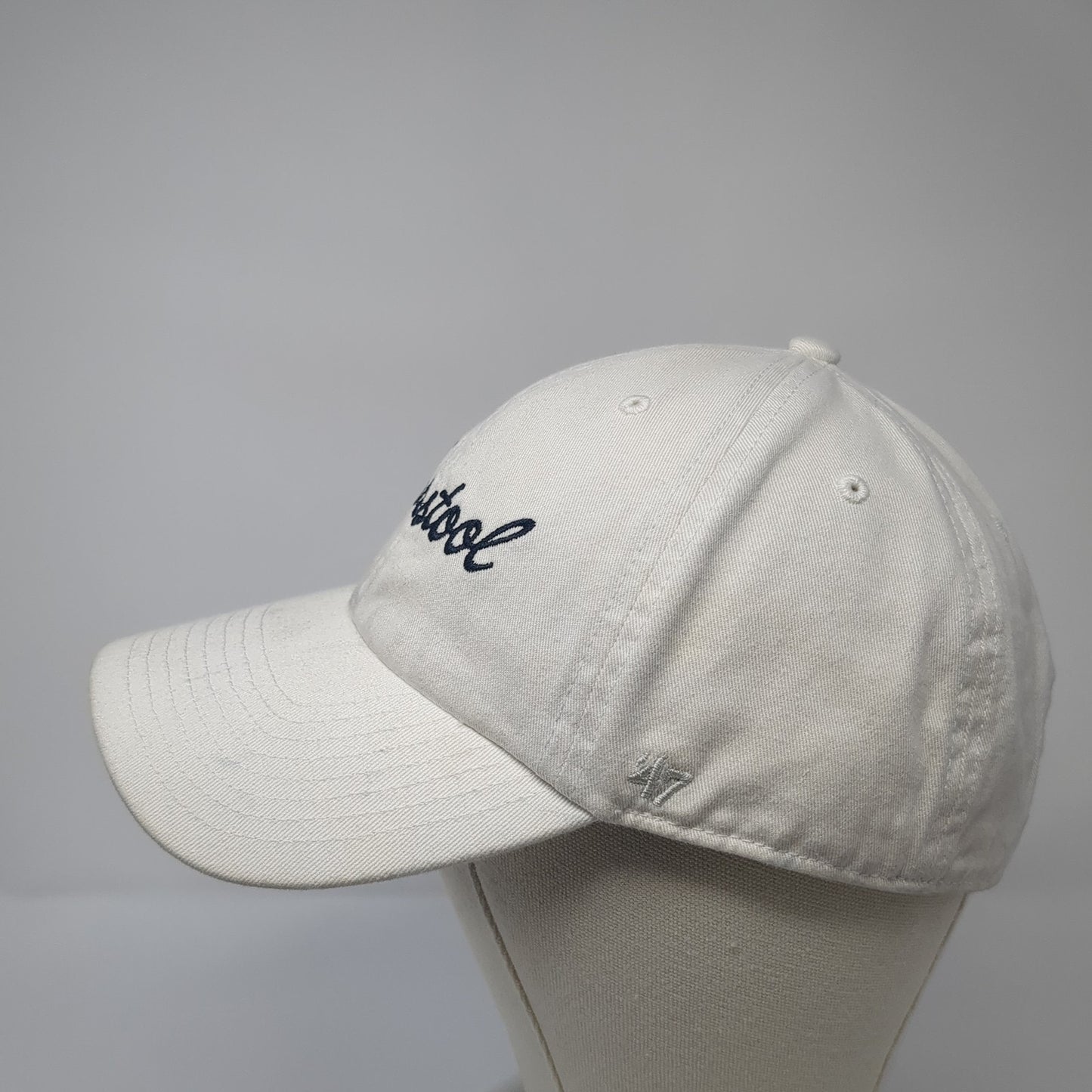 Barstool Slideback Baseball Cap White One Size Adjustable Patriotic '47 Brand