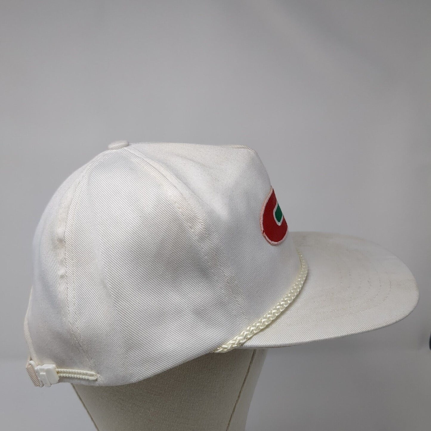 CF Slideback Hat White One Size Adjustable Embroidered Rope 6 Panel Otto