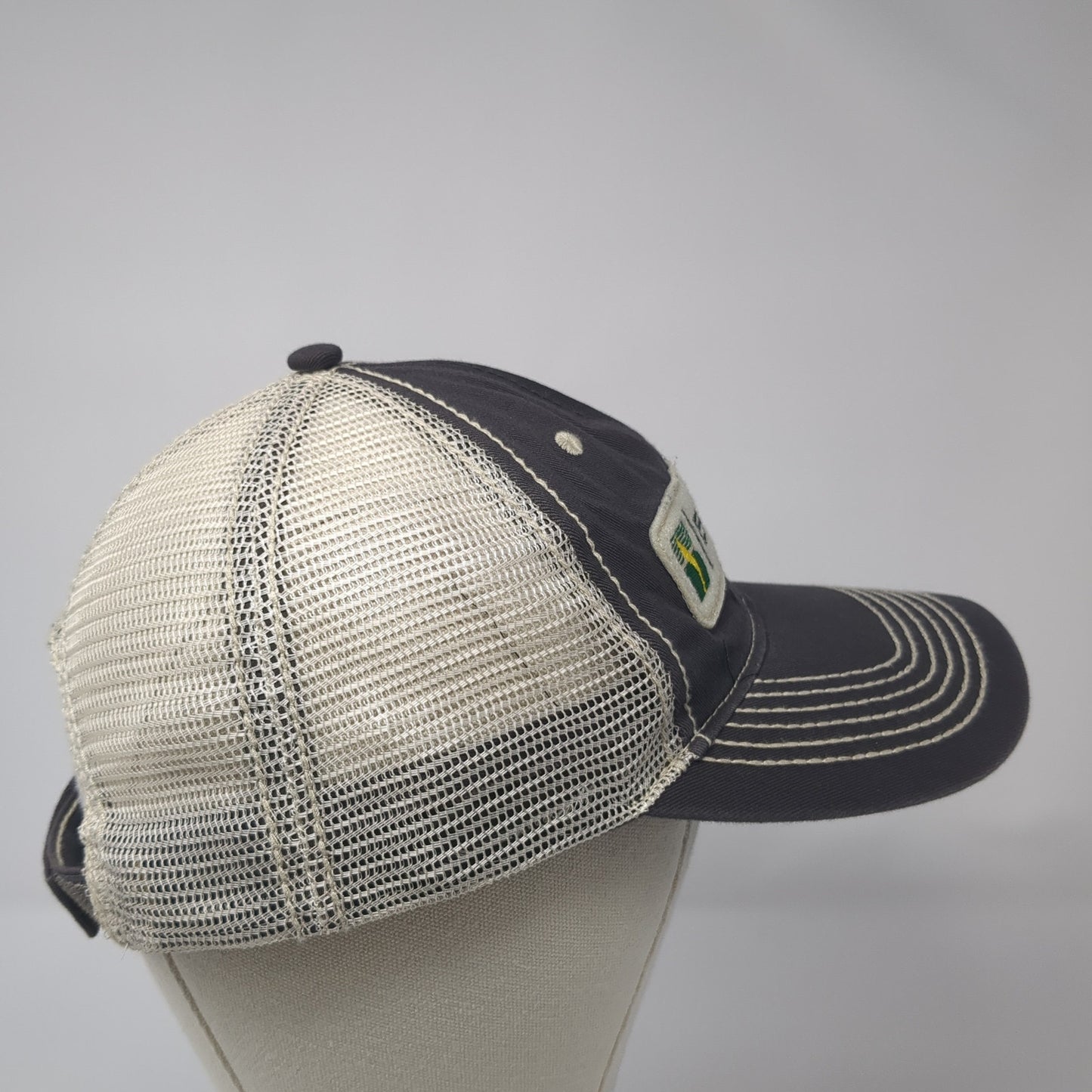 Beck's Strapback Trucker Hat Gray One Size Adjustable Embroidered Mesh Back