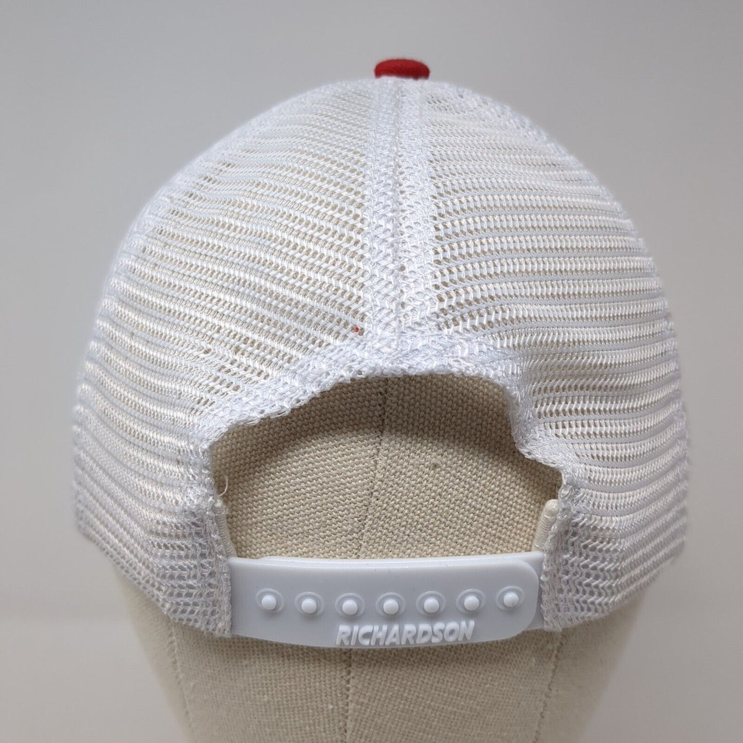 Bear Lake Patch Snapback Mesh Back Trucker Hat Red M/L Richardson