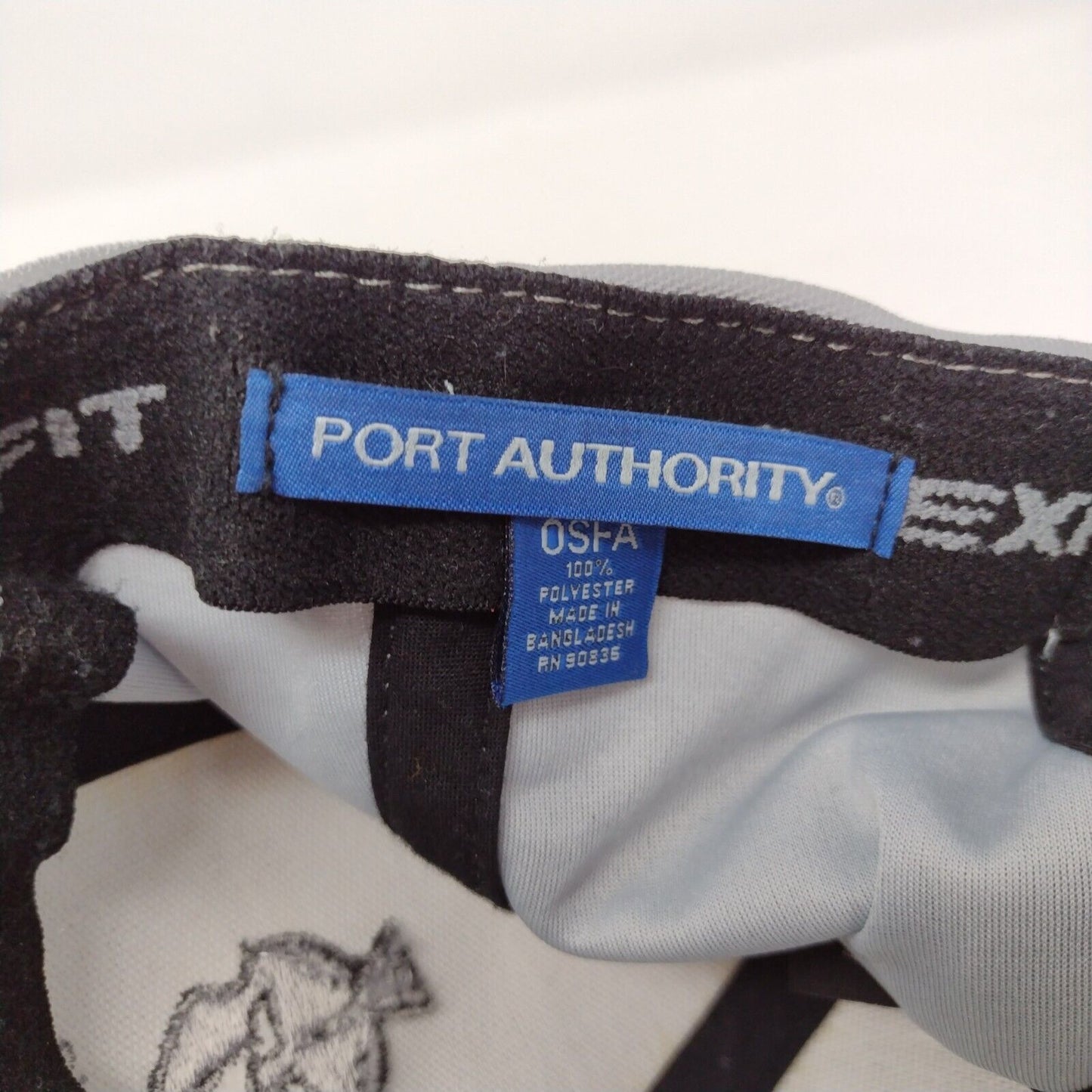Wrestling Strapback Hat Gray OSFA Embroidered Flexfit Port Authority