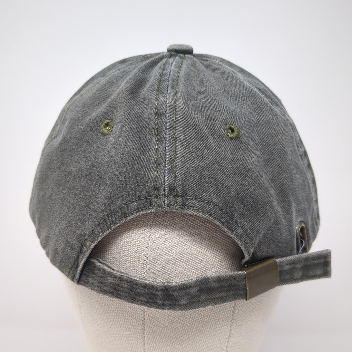 Low Key Slideback Baseball Cap Green One Size Adjustable Embroidered 6 Panel