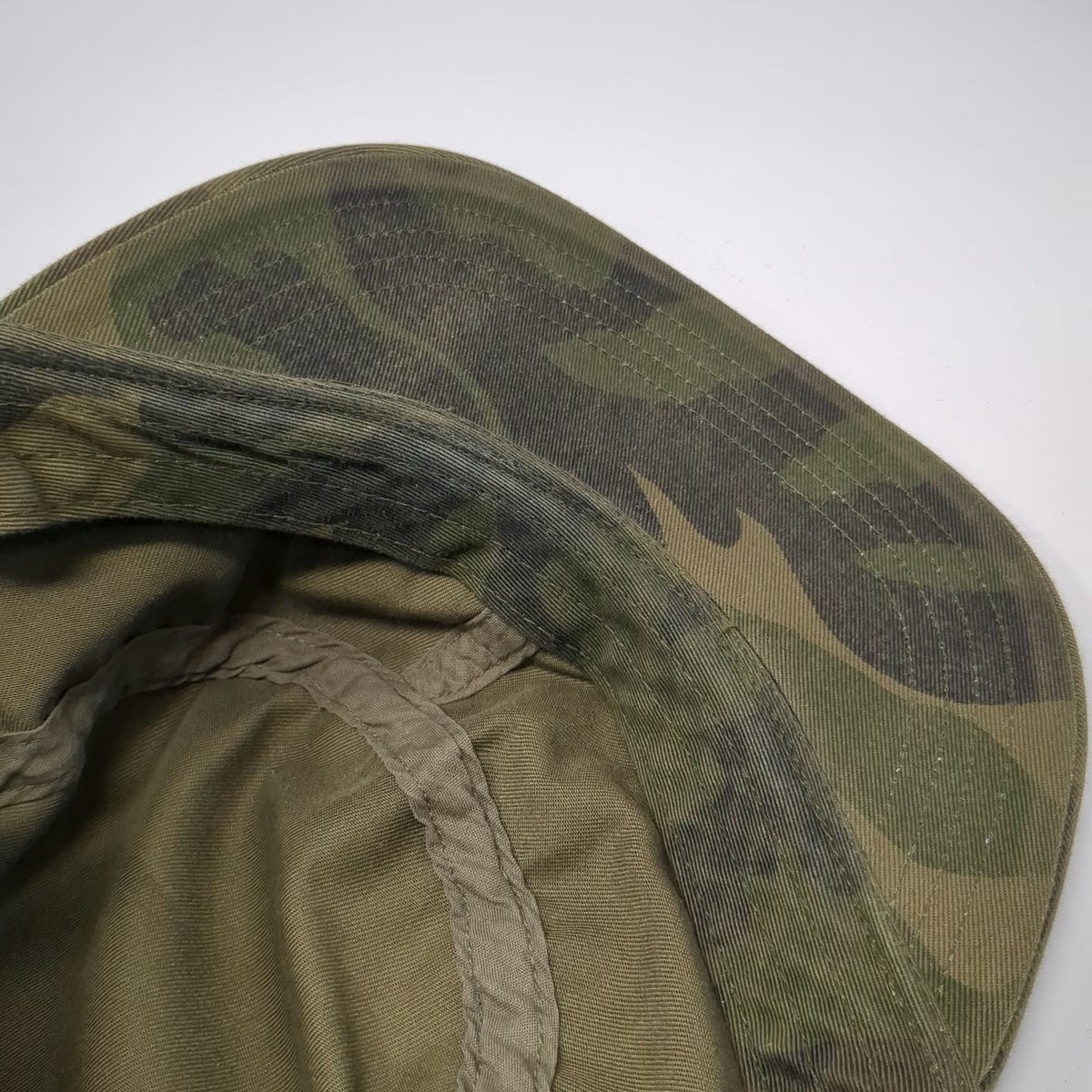 Army Cap Green Woodland Camo Flat Top One Size Hat Military Style Patrol Cadet