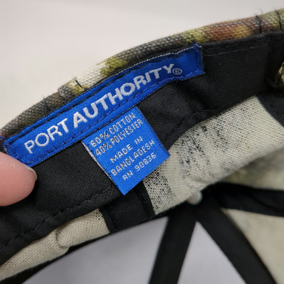 Port Authority Baseball Cap Green One Size Camo Clarendon Strapback Hunting Hat