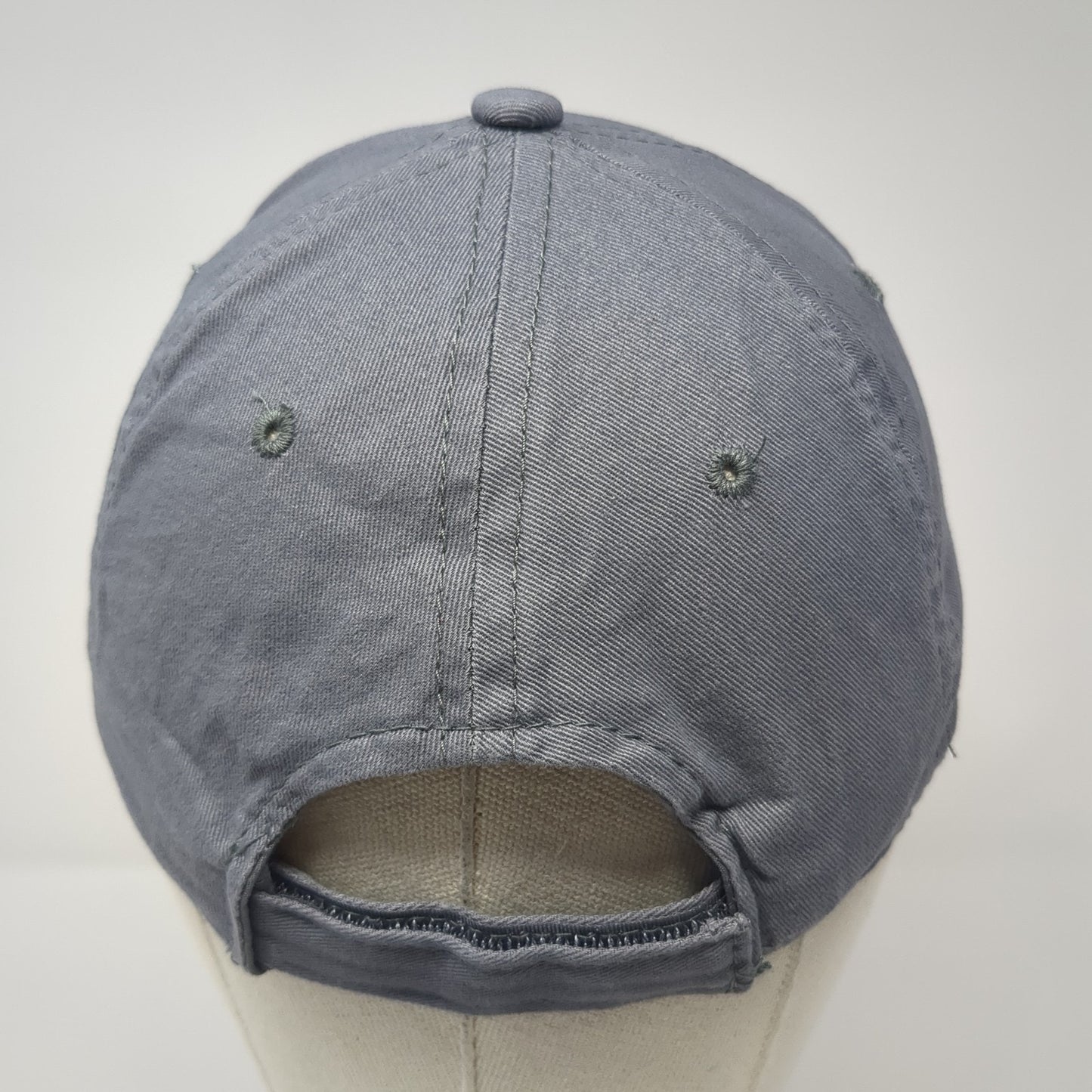George Strapback Hat Gray One Size Adjustable 6 Panel Solid Blank