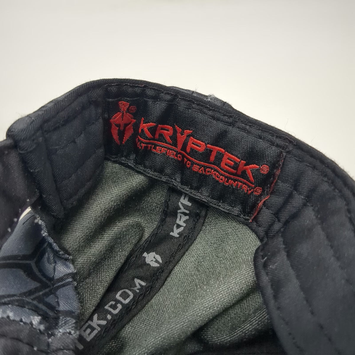 Kryptek Baseball Cap Black OSFM Strapback Camo Typhon Spartan Patch Hunting Hat