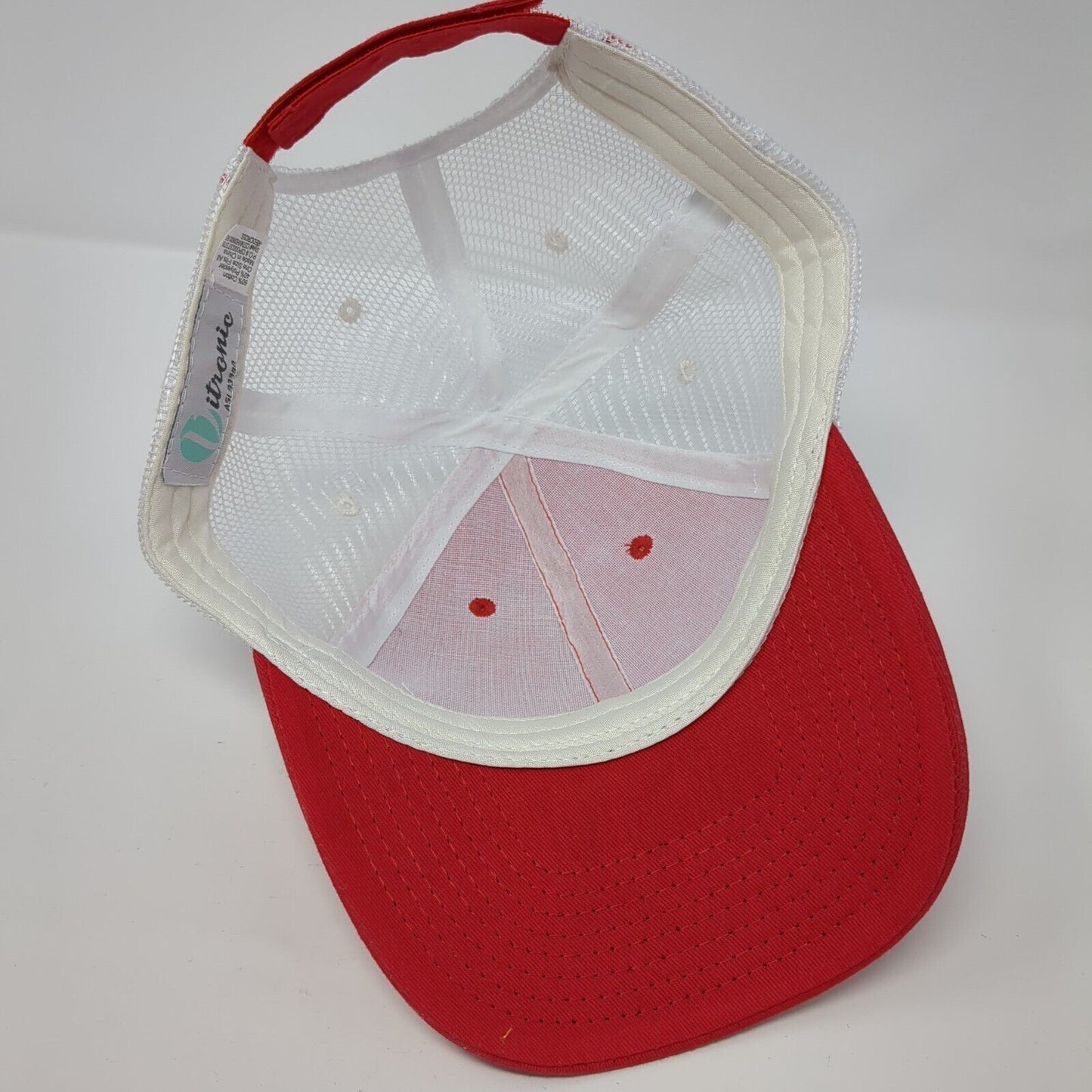 American Red Cross Strapback Trucker Hat Red One Size Mesh Back
