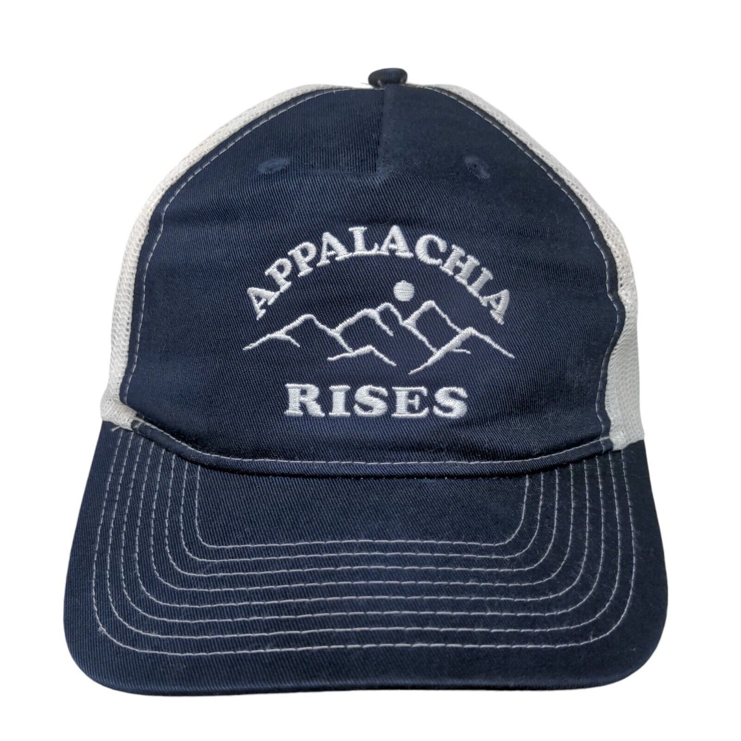 Appalachia Rises Snapback Mesh Back Trucker Hat Blue One Size Port Authority