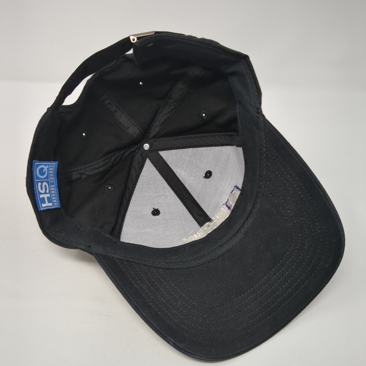 Pilgrim Transport Slideback Baseball Cap Black OS Adjustable HSQ Harvard Square