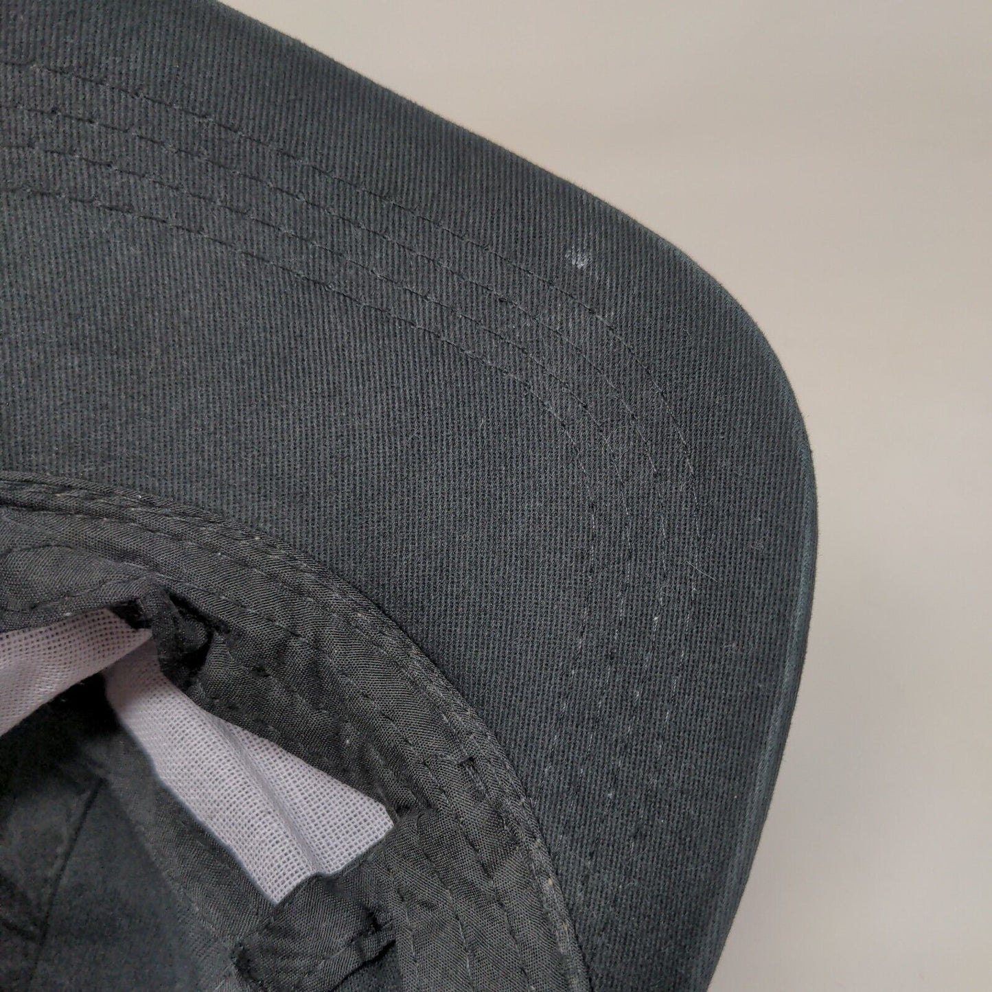 Unbranded Slideback 5 Panel Hat Black One Size Leather Strap Vent Holes