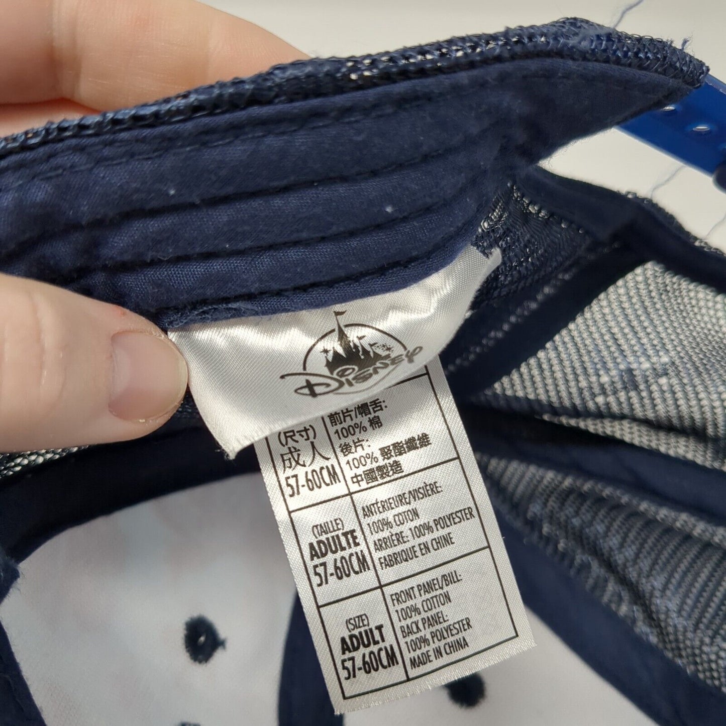 Stitch Just Chillax Snapback Rope Trucker Hat Blue 57-60cm Mesh Back