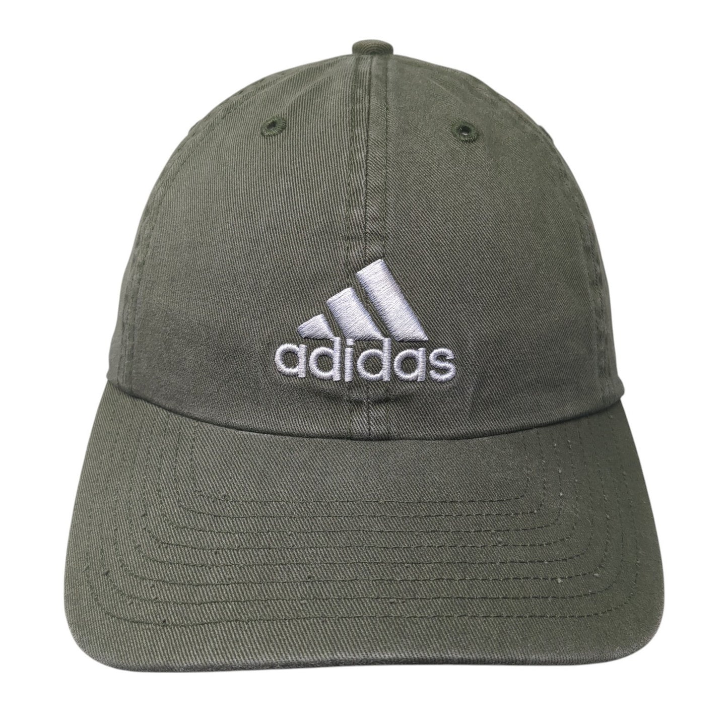 Adidas Slideback Baseball Cap Green One Size Adjustable Embroidered 6 Panel