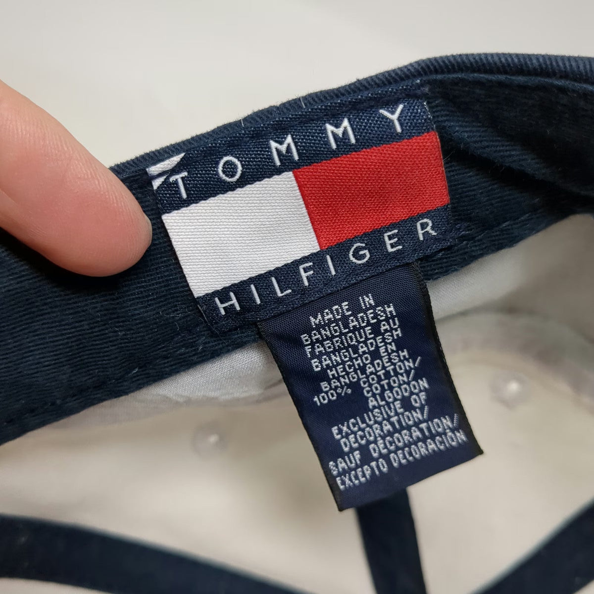 Tommy Hilfiger Baseball Cap White Blue Red One Size Colorblock Embroidered Hat