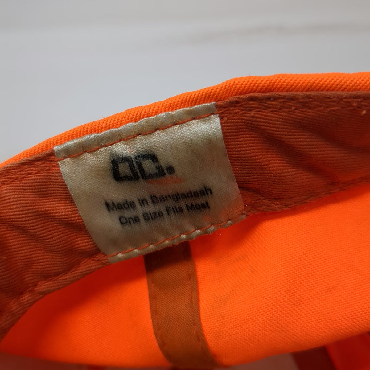 Cabela's Snapback Orange One Size Hat Deer Buck Embroidery EST 1961 Brown Brim