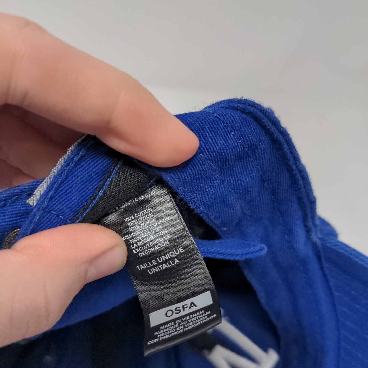 LA Los Angeles Dodgers Slideback Hat Blue OSFA Solid Embroidered '47 MLB