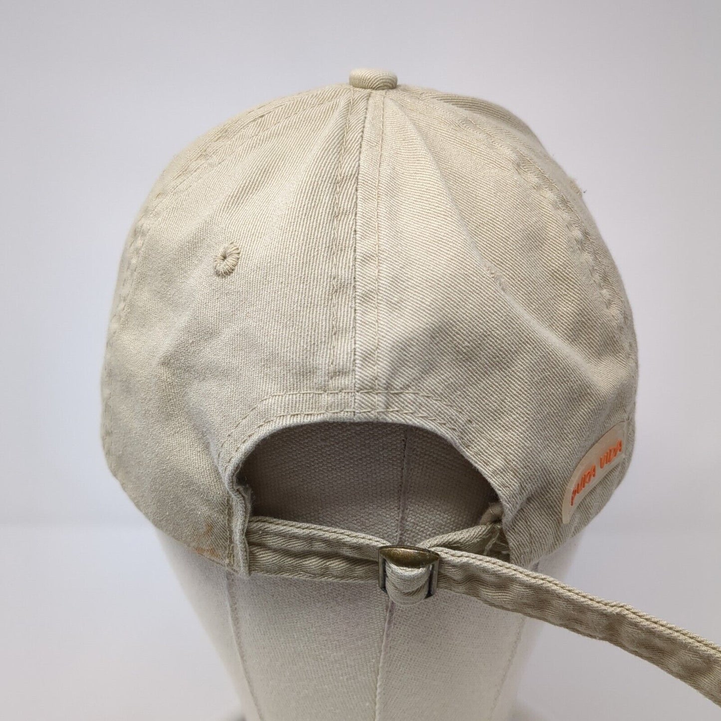 Costa Rica Pura Vida Slideback Hat Tan One Size Adjustable Embroidered 6 Panel