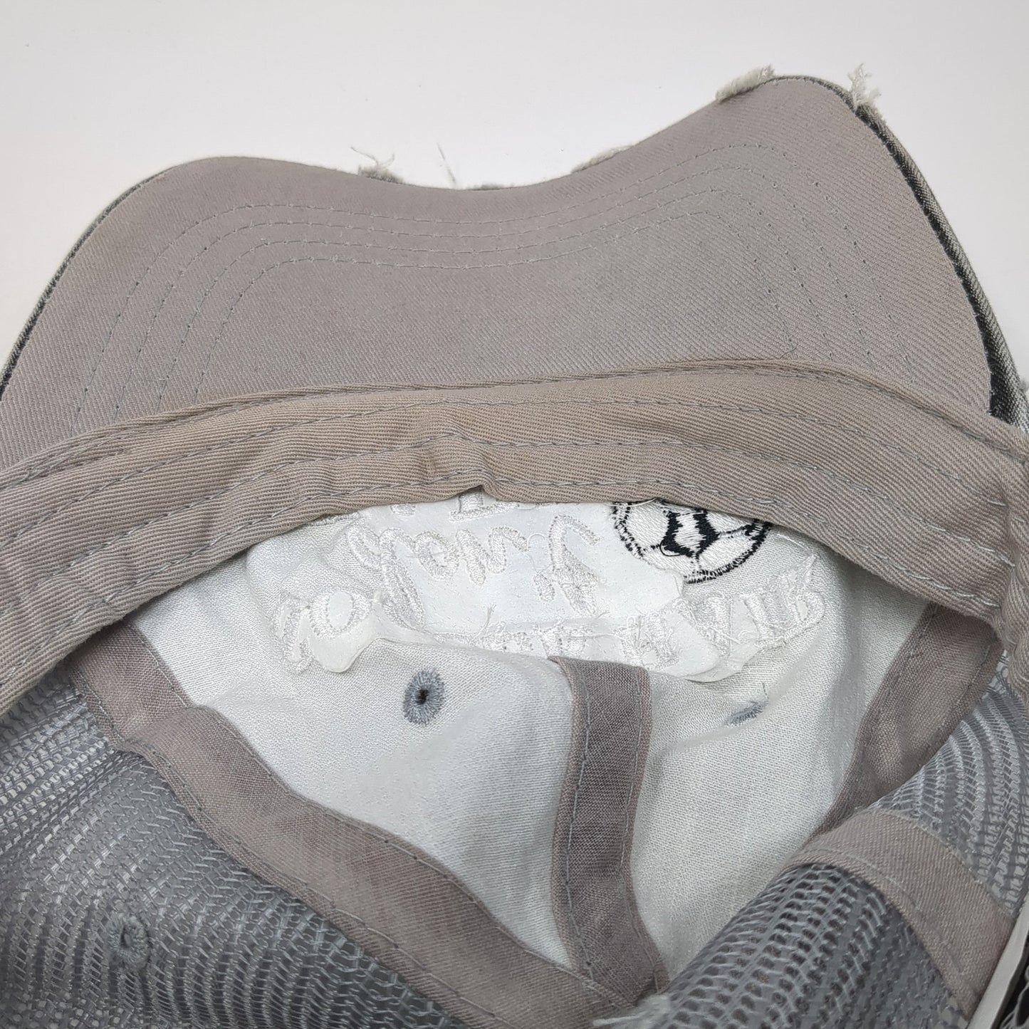 Soccer Hair Don't Care Strapback Trucker Hat Gray One Size Mesh Back