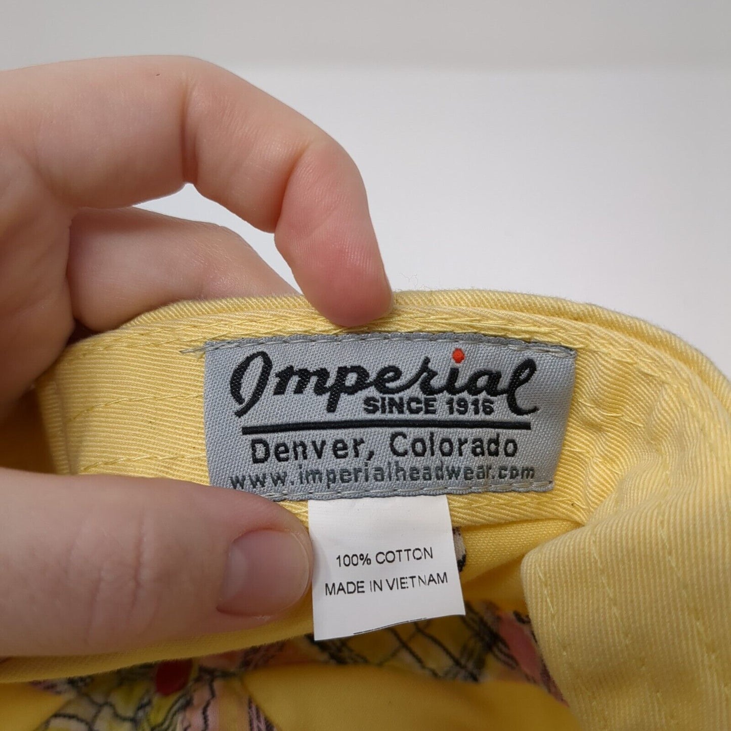 Adams Golf Strapback Hat Yellow One Size Adjustable Embroidered Plaid Imperial